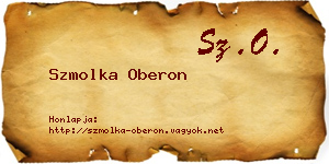 Szmolka Oberon névjegykártya